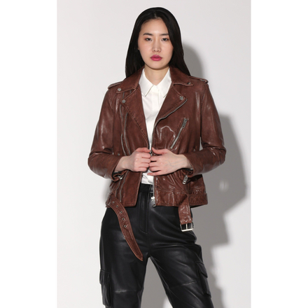 Kingsley Leather Jacket - Walnut