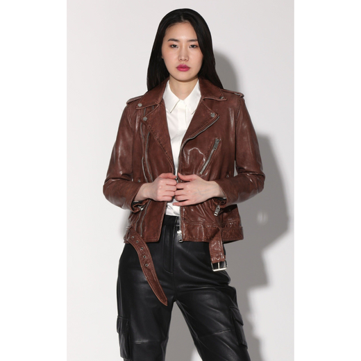 Kingsley Leather Jacket - Walnut