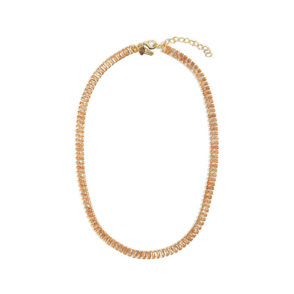 Honey Stone Tennis Necklace