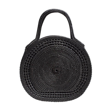 You can fit more than a handful of products in this roomy, round, raffia tote from Jelavu. This jumbo handheld bag features a lined interior and a flat bottom which aids its structure. It is both practical and on-trend and is available in black, natural and white. It’s an ideal option for date night or going out with friends and will offer you a holiday feel any day of the week. This artisan-made straw handbag is easy to style and pairs well with a number of looks. Switch from a relaxed and laid-back vibe to a more sleek and sophisticated one, hassle-free. 

10 inches x 10 inches x 4 inches  Double top handle, Drawstring closure

Fulfilled by our friends at  Jelavu 
*Please Note: 

This item is not eligible for returns 
This item cannot be shipped outside the U.S.

