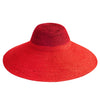 Riri Duo Jute Straw Hat - Maroon & Red