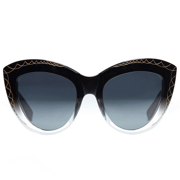 Oversized Cat Eye Black Sunglasses